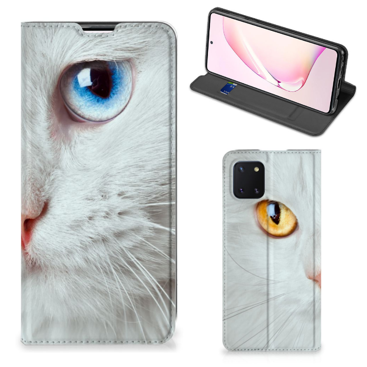 Samsung Galaxy Note 10 Lite Hoesje maken Witte Kat - B2C Telecom