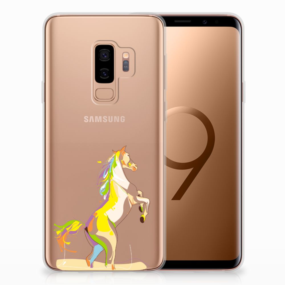 Samsung Galaxy S9 Plus Telefoonhoesje met Naam Horse Color