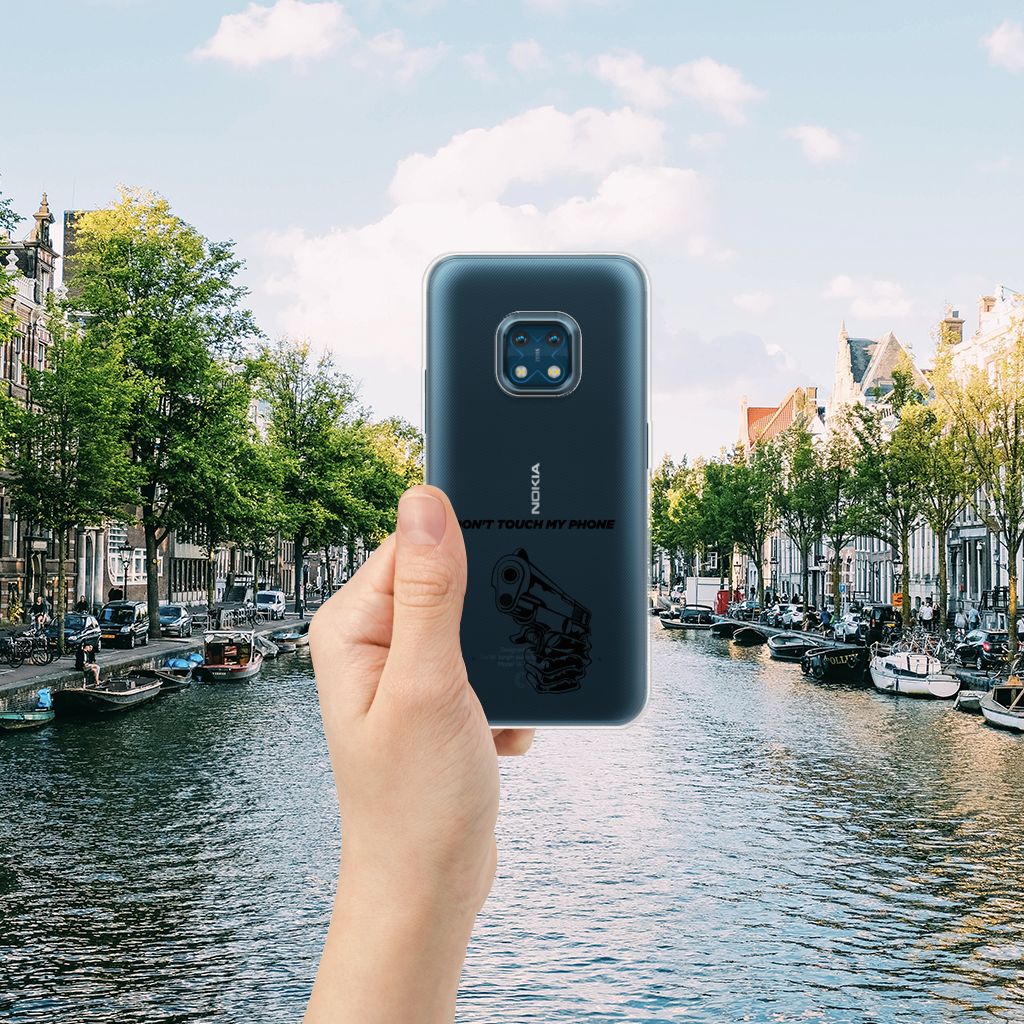 Nokia XR20 Silicone-hoesje Gun Don't Touch My Phone B2C Telecom