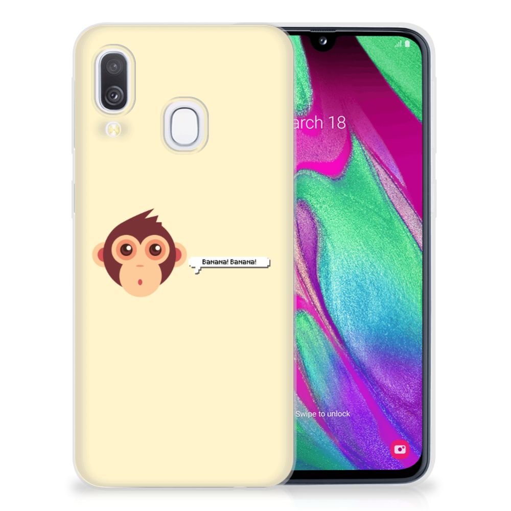Samsung Galaxy A40 Telefoonhoesje met Naam Monkey