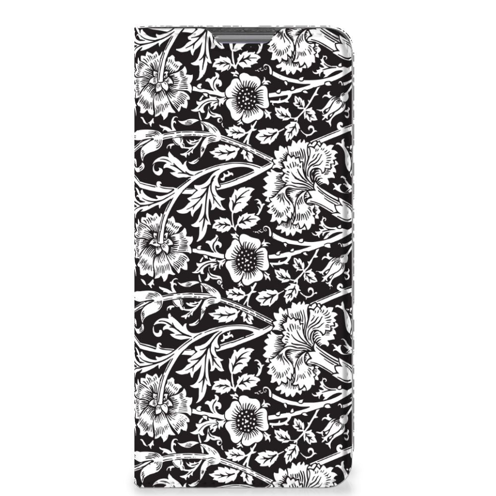 Xiaomi 12 Pro Smart Cover Black Flowers - B2C Telecom