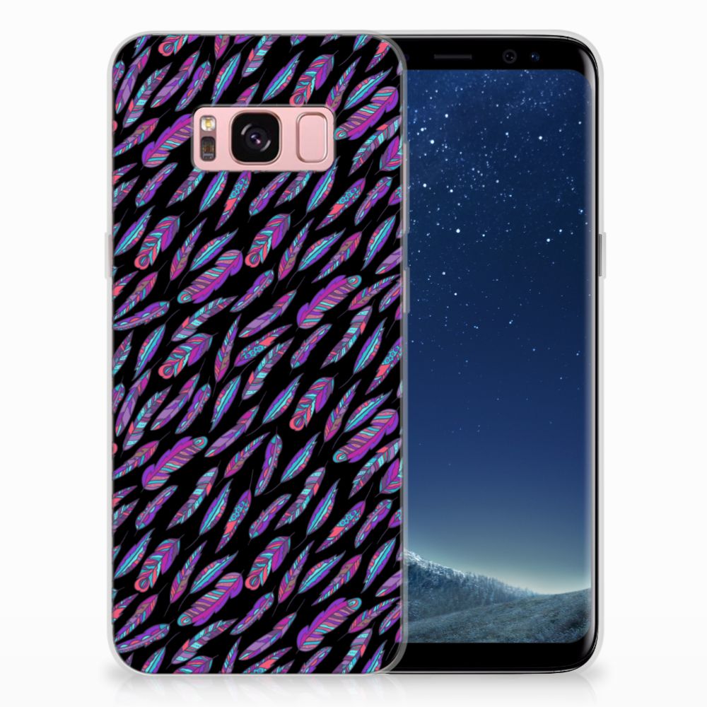 Samsung Galaxy S8 TPU bumper Feathers Color