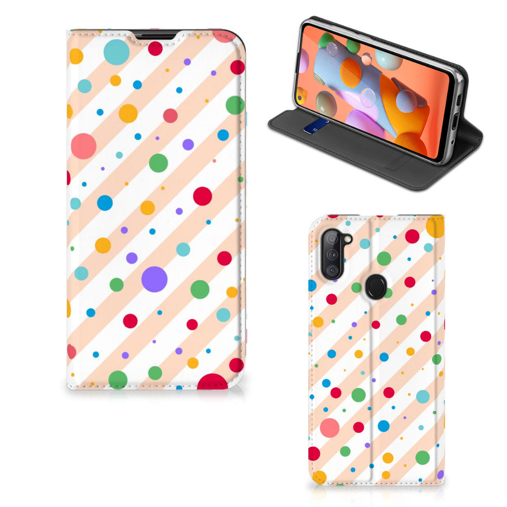 Samsung Galaxy M11 | A11 Hoesje met Magneet Dots