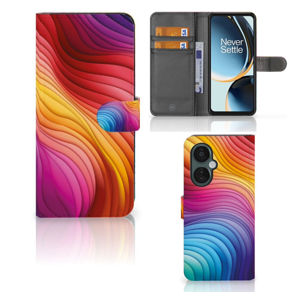 Book Case voor OnePlus Nord CE 3 Lite Regenboog