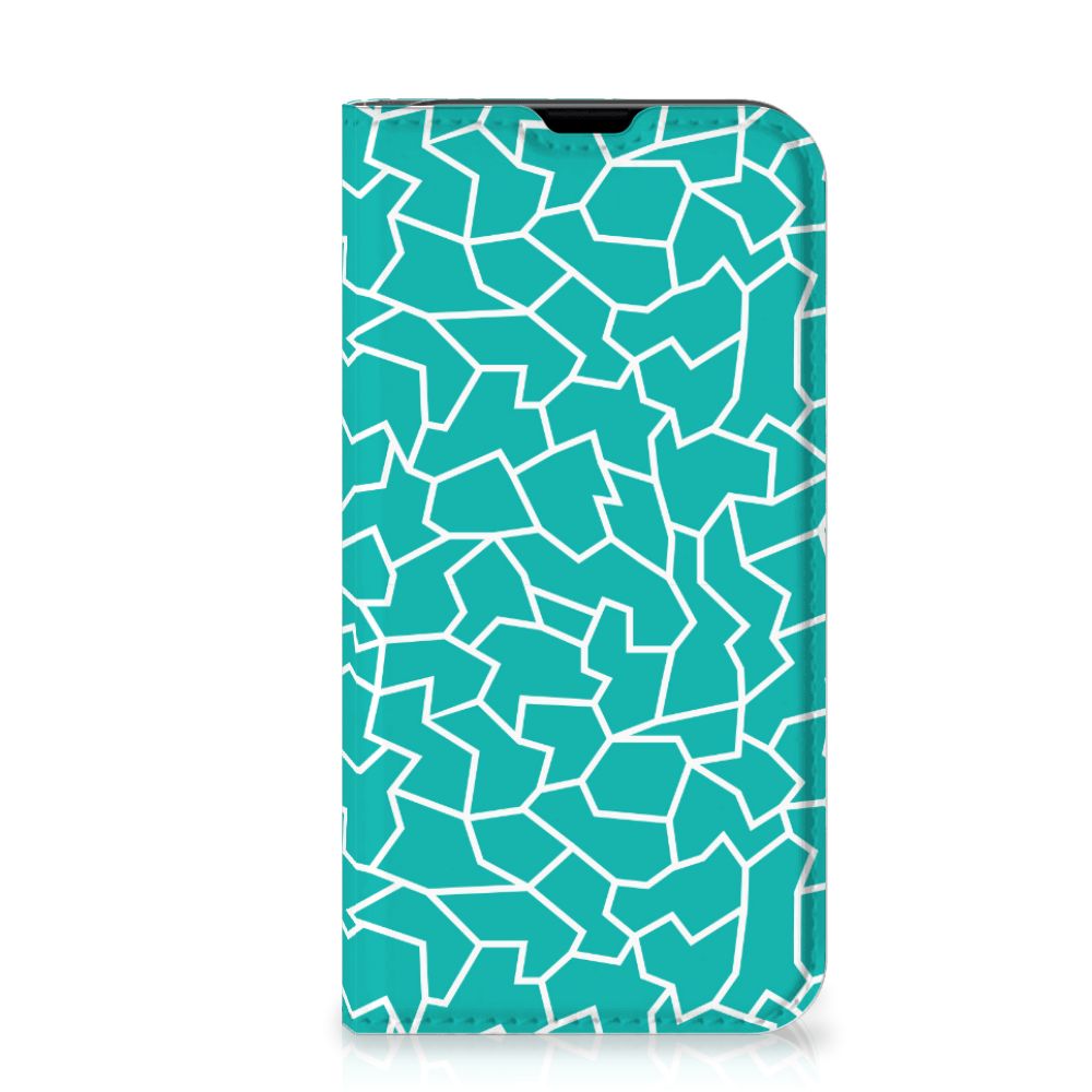 iPhone 13 Mini Bookcase Cracks Blue - B2C Telecom