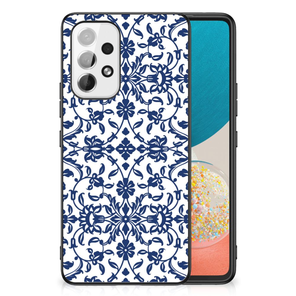 Samsung Galaxy A53 Bloemen Hoesje Flower Blue