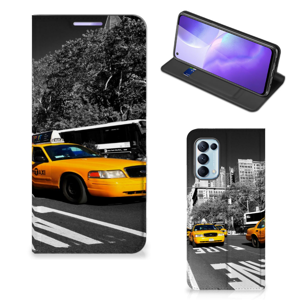 OPPO Find X3 Lite Book Cover New York Taxi - B2C Telecom
