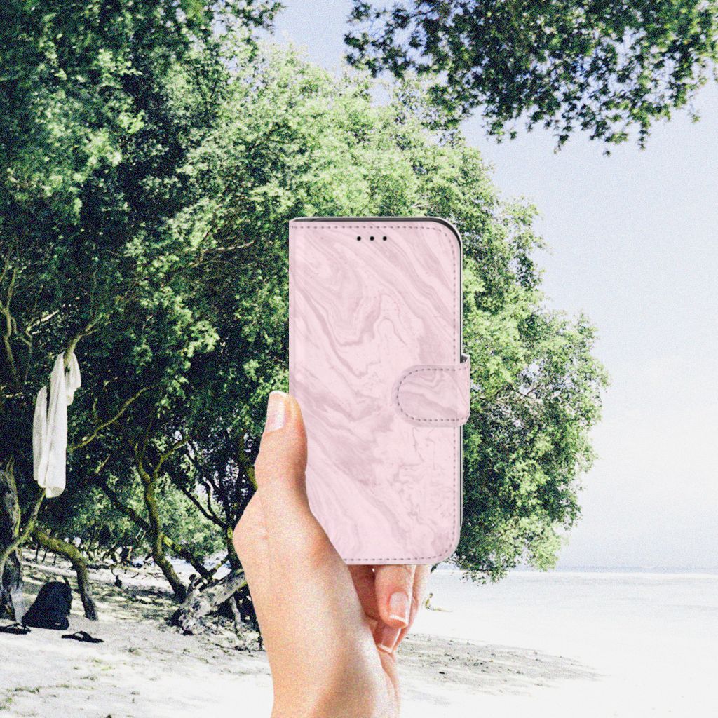 Apple iPhone 11 Pro Bookcase Marble Pink - Origineel Cadeau Vriendin