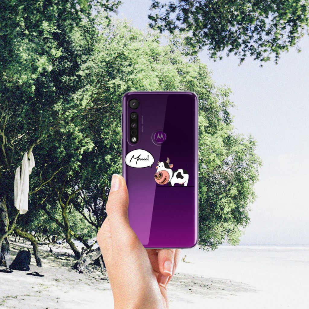 Motorola One Macro Telefoonhoesje met Naam Cow B2C Telecom