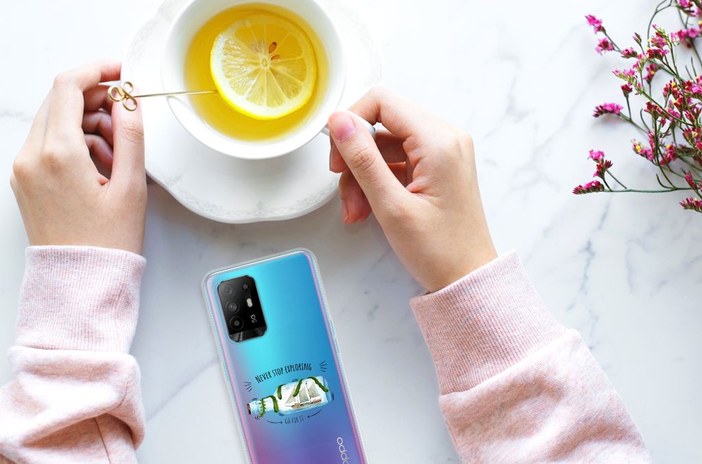 OPPO A94 5G | Reno5 Z Telefoonhoesje met Naam Boho Bottle B2C Telecom