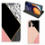 Samsung Galaxy A60 Stand Case Zwart Roze Vormen
