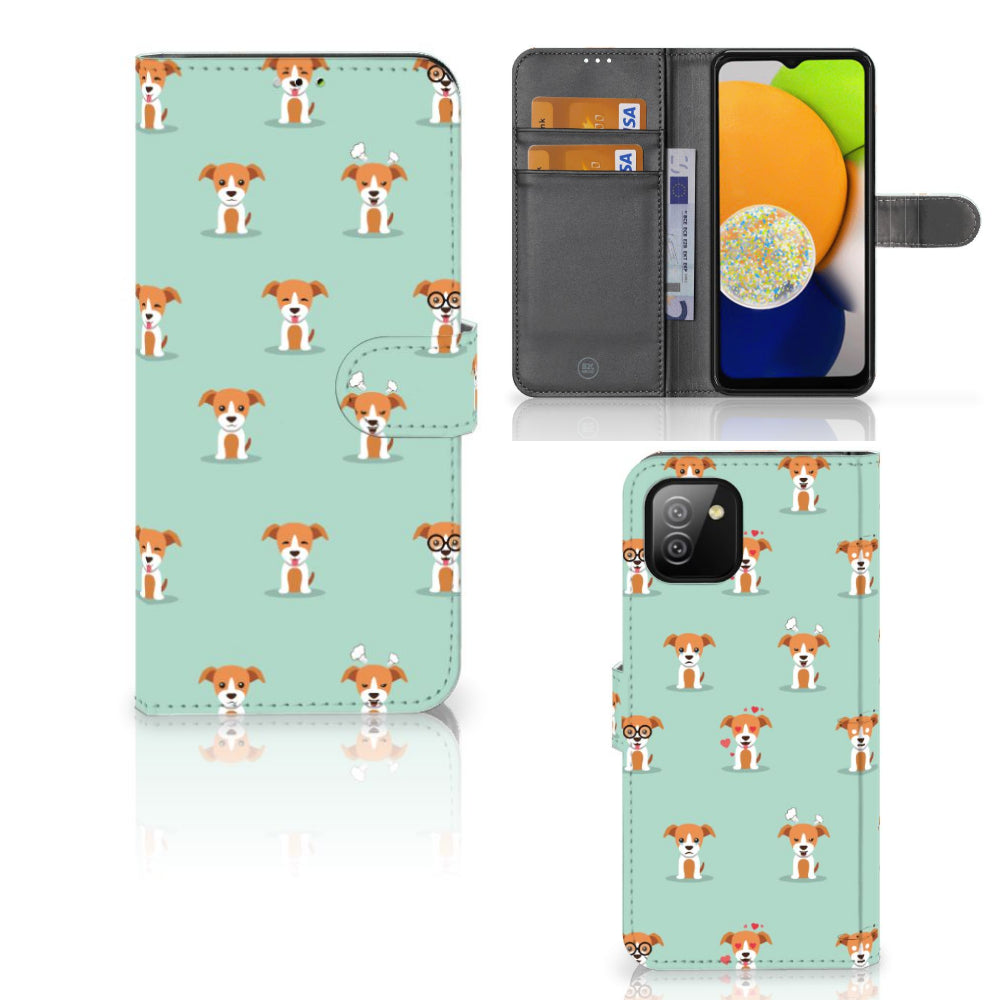 Samsung Galaxy A03 Telefoonhoesje met Pasjes Pups