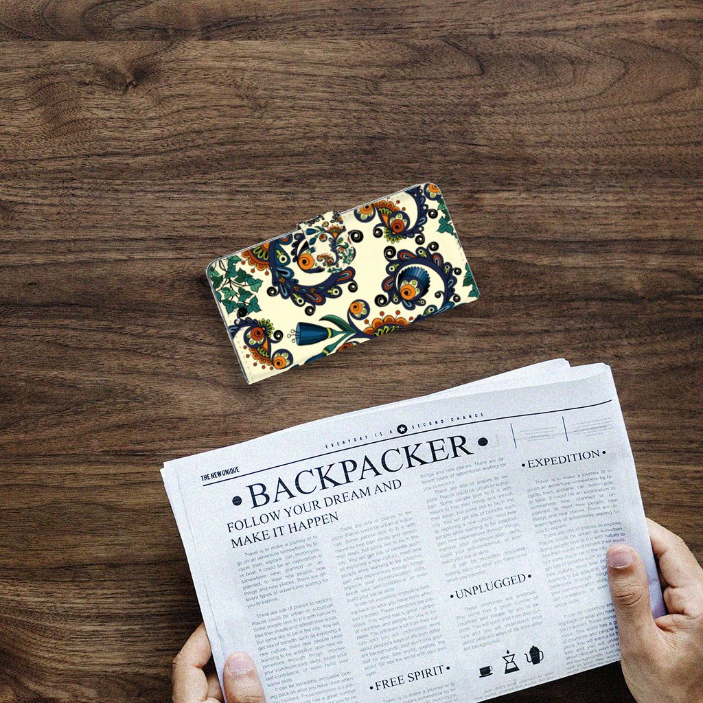 Wallet Case Huawei Y7 (2019) Barok Flower