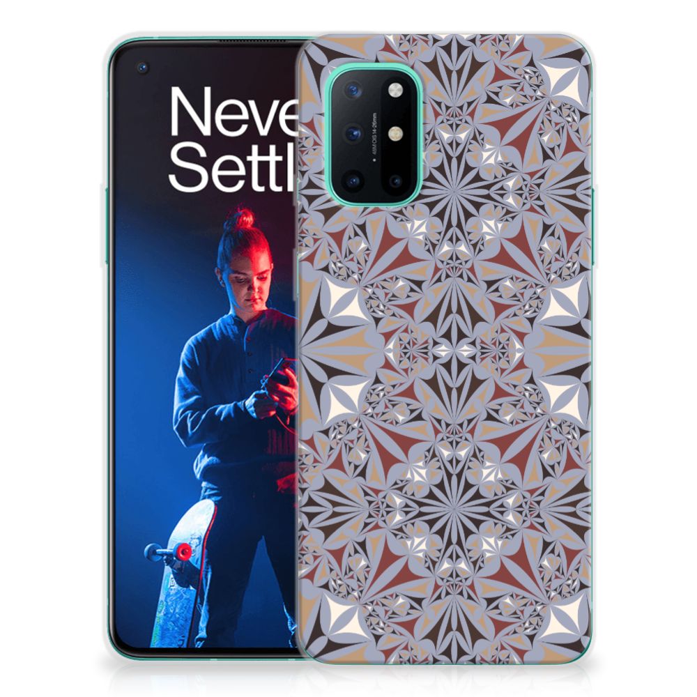 OnePlus 8T TPU Siliconen Hoesje Flower Tiles