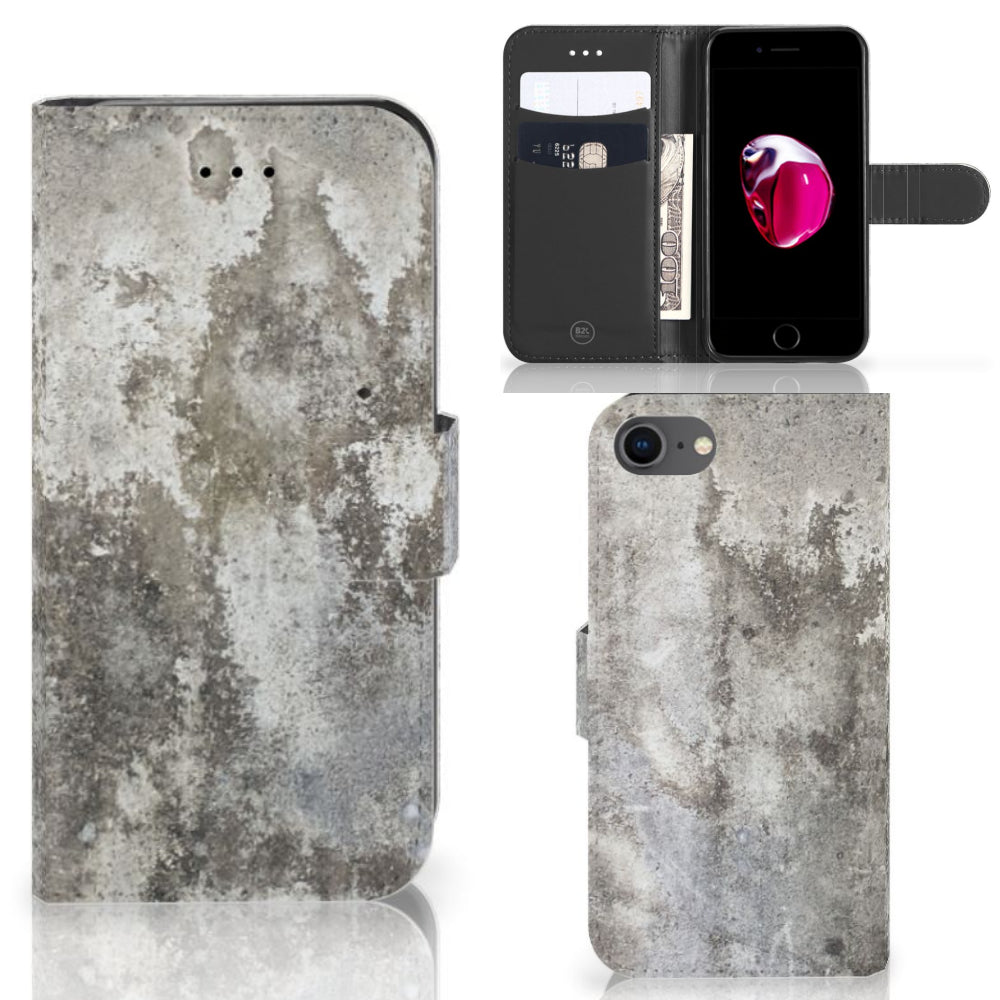 iPhone 7 | 8 | SE (2020) | SE (2022) Bookcase Beton Print