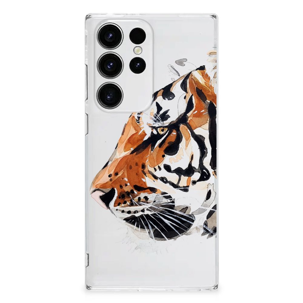 Hoesje maken Samsung Galaxy S23 Ultra Watercolor Tiger B2C Telecom
