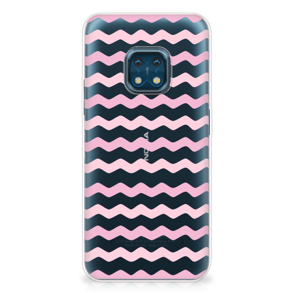 Nokia XR20 TPU bumper Waves Roze