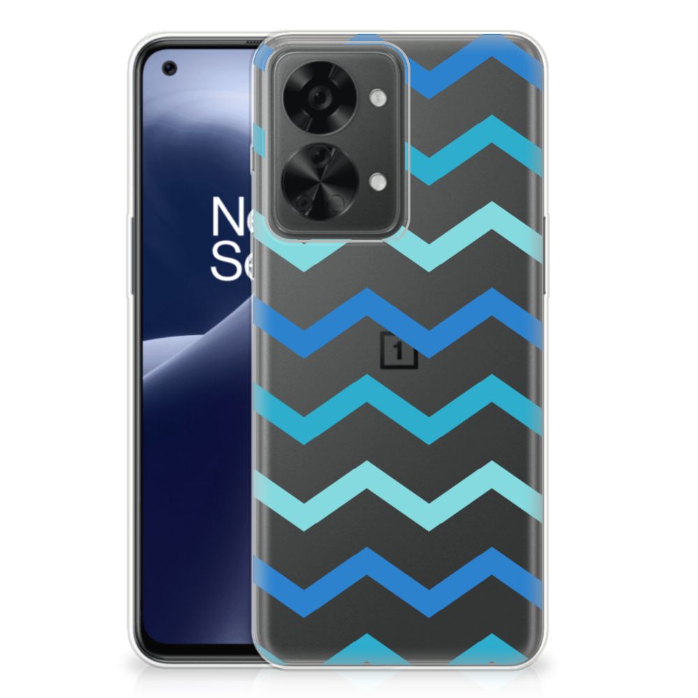 OnePlus Nord 2T TPU bumper Zigzag Blauw B2C Telecom