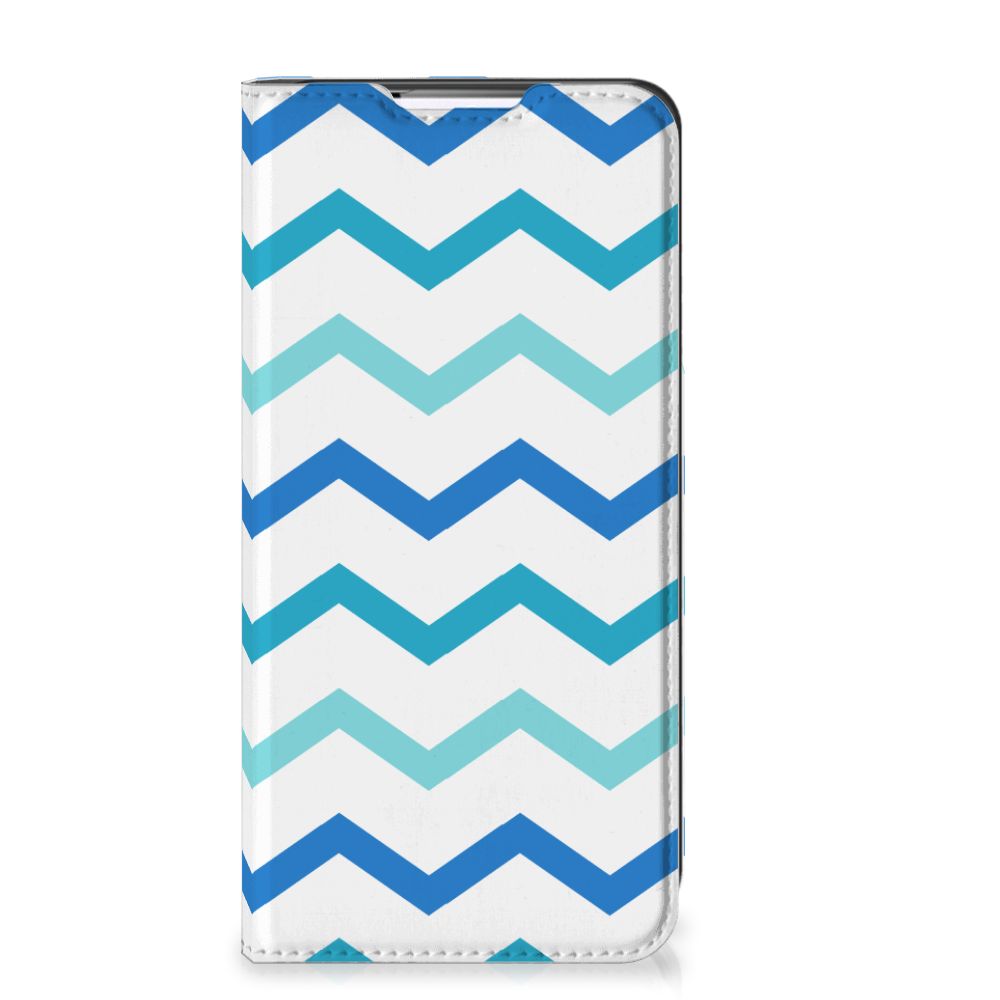 Samsung Galaxy S22 Plus Hoesje met Magneet Zigzag Blauw - B2C Telecom