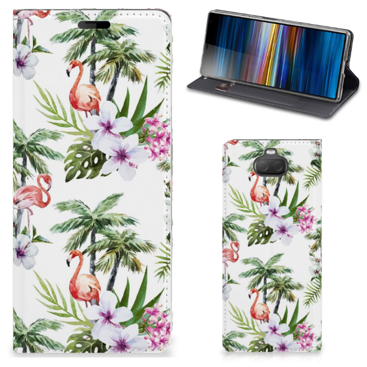 Sony Xperia 10 Hoesje maken Flamingo Palms
