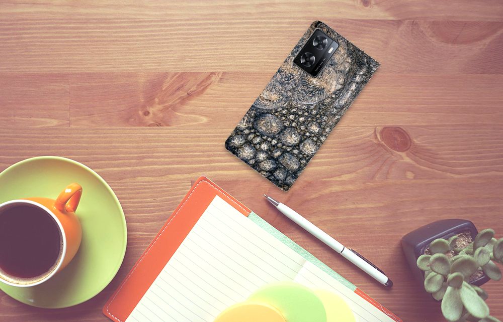 OPPO A57 | A57s | A77 4G Hoesje maken Krokodillenprint - B2C Telecom