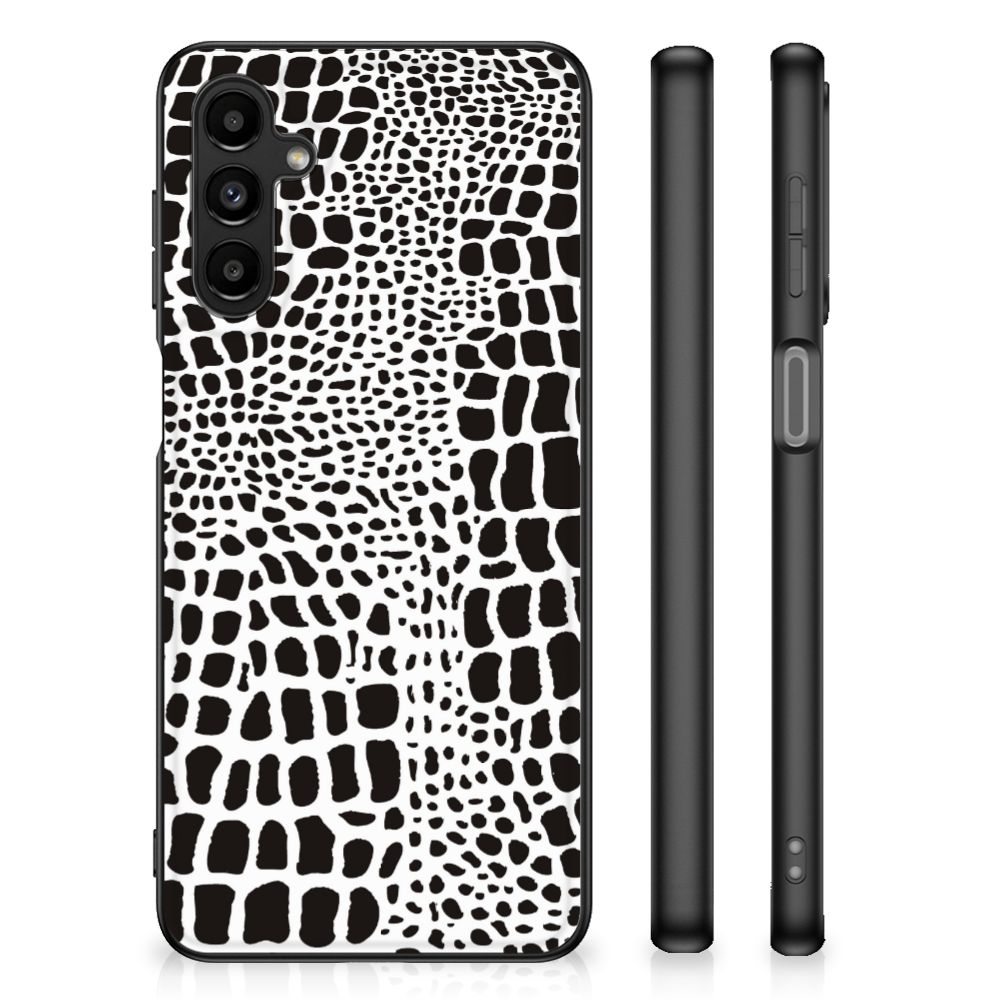 Samsung Galaxy A14 5G Dierenprint Telefoonhoesje Slangenprint met zwart-wit schilpatroon