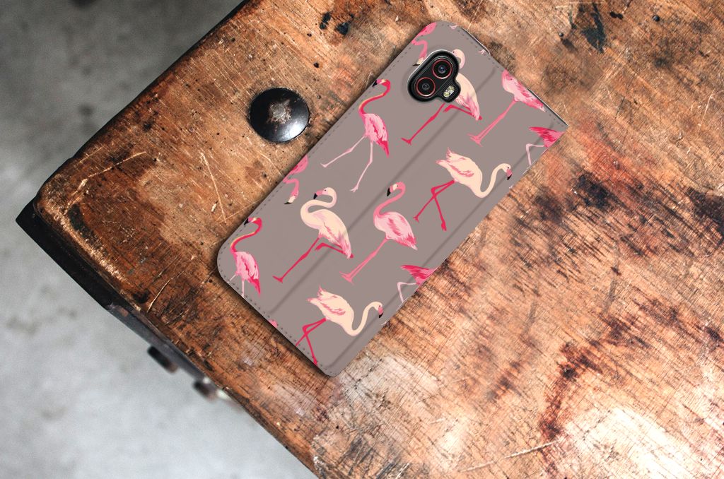 Samsung Galaxy Xcover 6 Pro Hoesje maken Flamingo - B2C Telecom