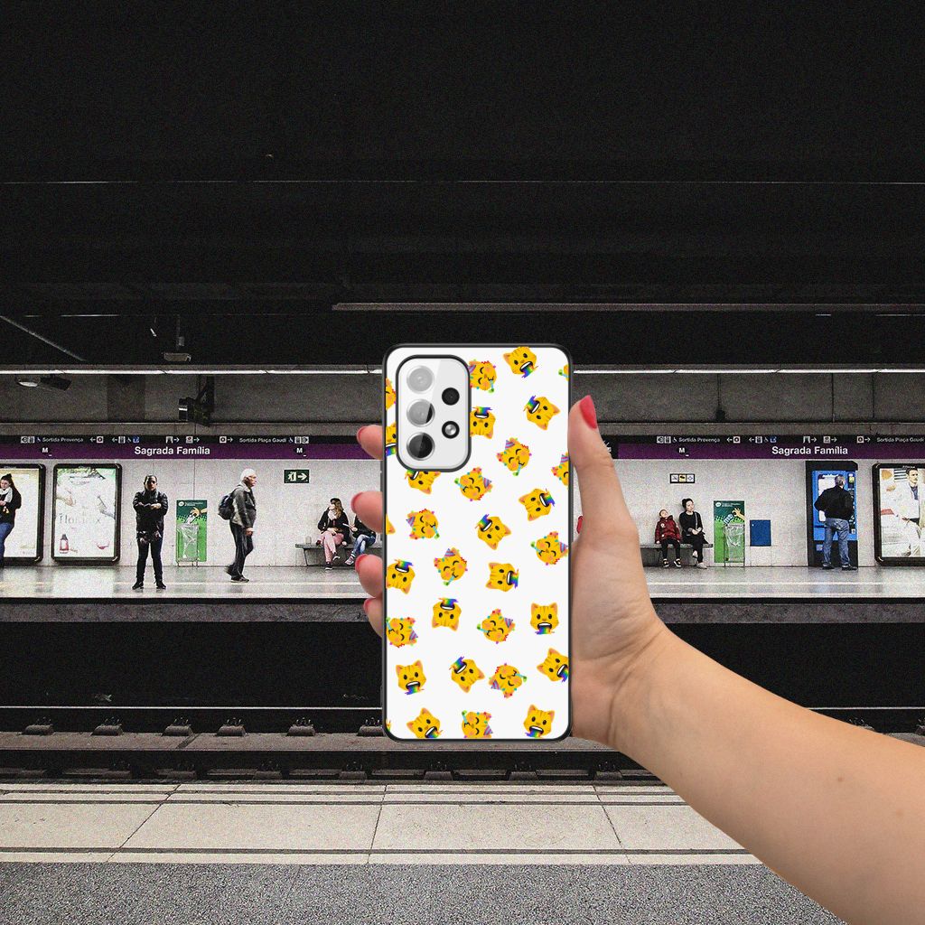 Back Case voor Samsung Galaxy A53 Katten Emojis B2C Telecom