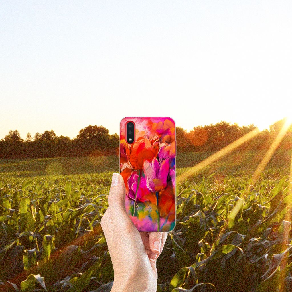 Hoesje maken Samsung Galaxy A01 Tulips B2C Telecom