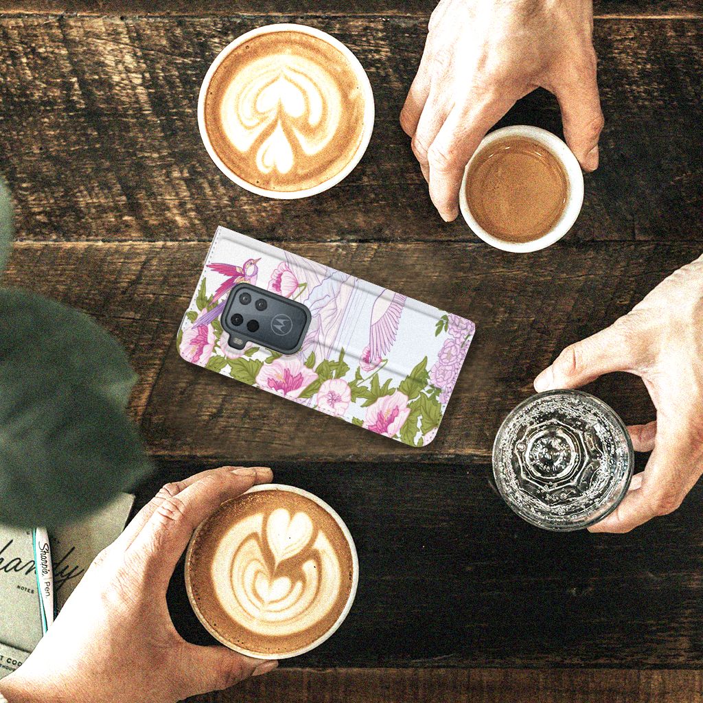 Motorola One Zoom Hoesje maken Bird Standing - B2C Telecom