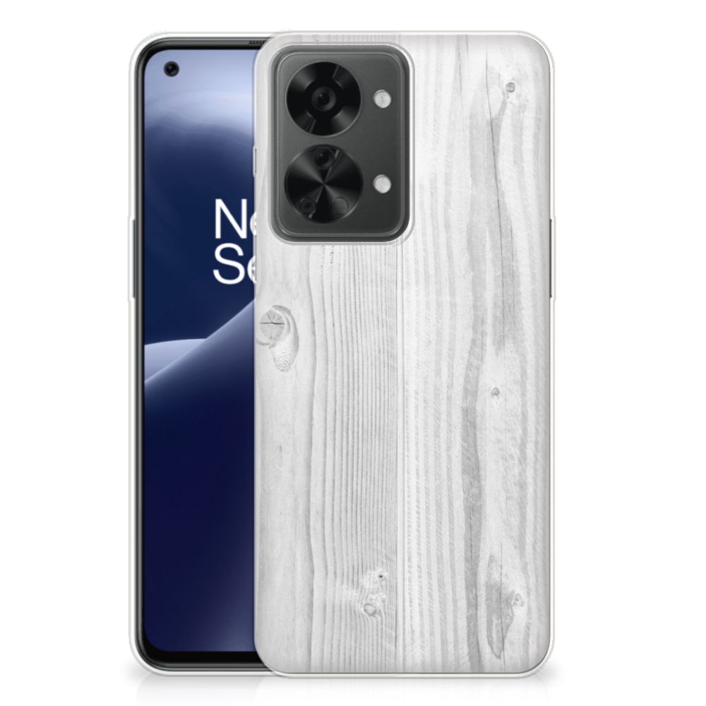 OnePlus Nord 2T Bumper Hoesje White Wood