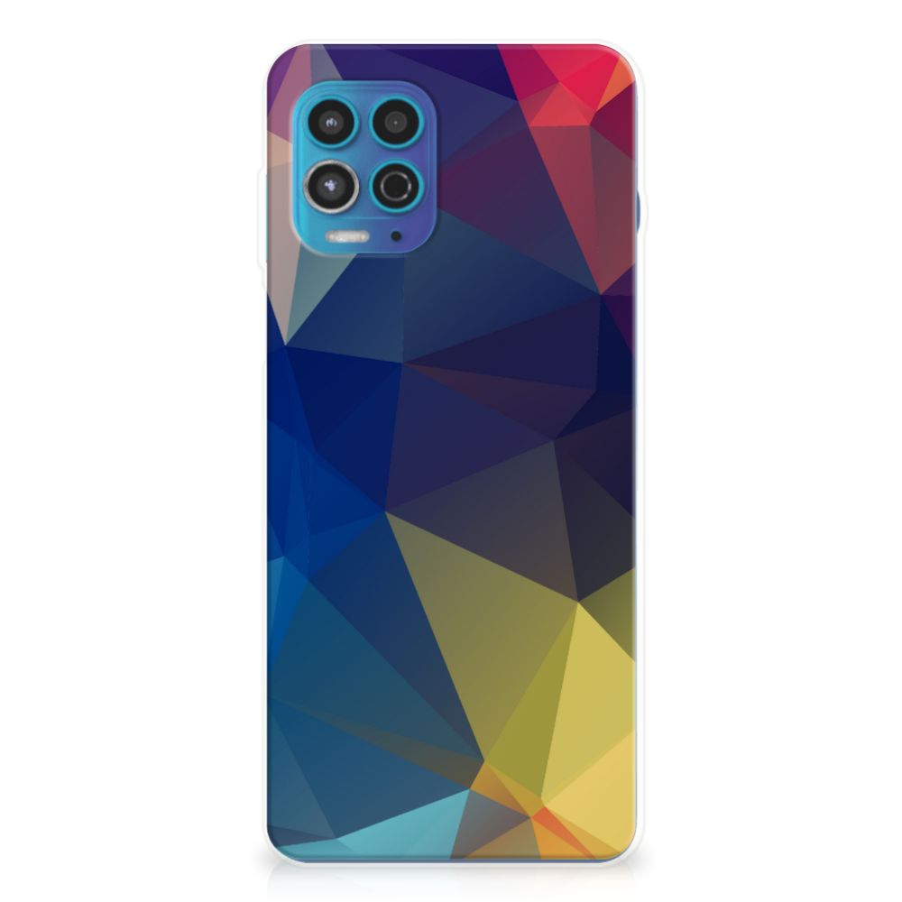 Motorola Moto G100 TPU Hoesje Polygon Dark
