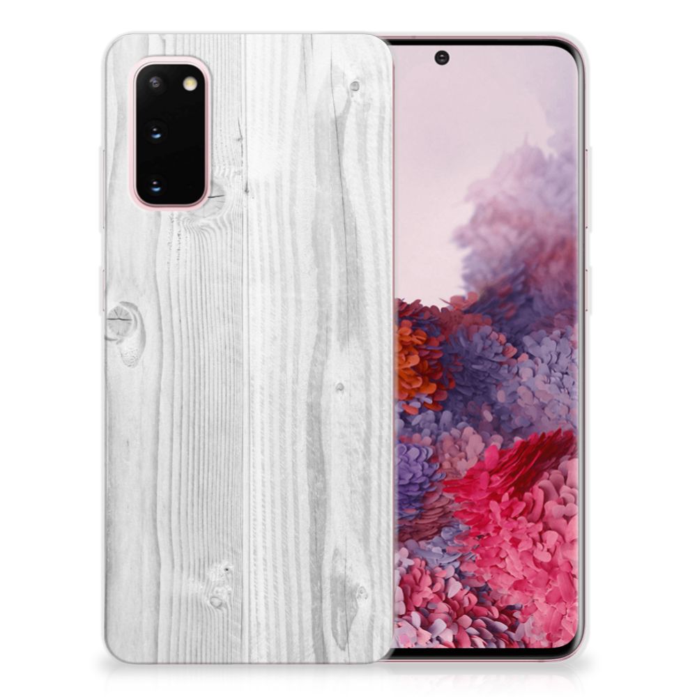 Samsung Galaxy S20 Bumper Hoesje White Wood B2C Telecom