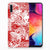 Silicone Back Case Samsung Galaxy A50 Angel Skull Rood