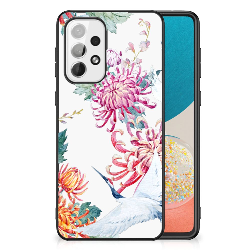 Samsung Galaxy A73 Dierenprint Telefoonhoesje Bird Flowers B2C Telecom