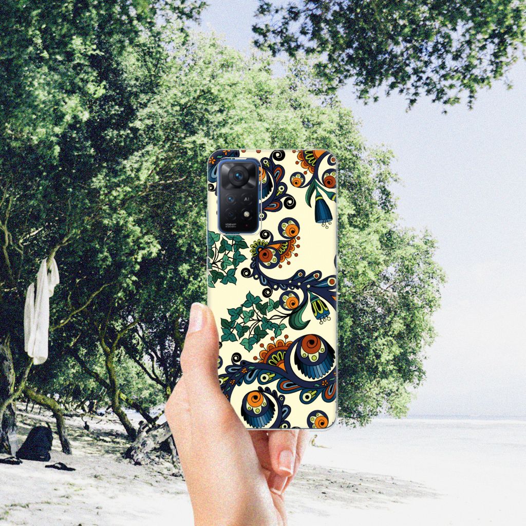 Siliconen Hoesje Xiaomi Redmi Note 11 Pro 5G Barok Flower B2C Telecom