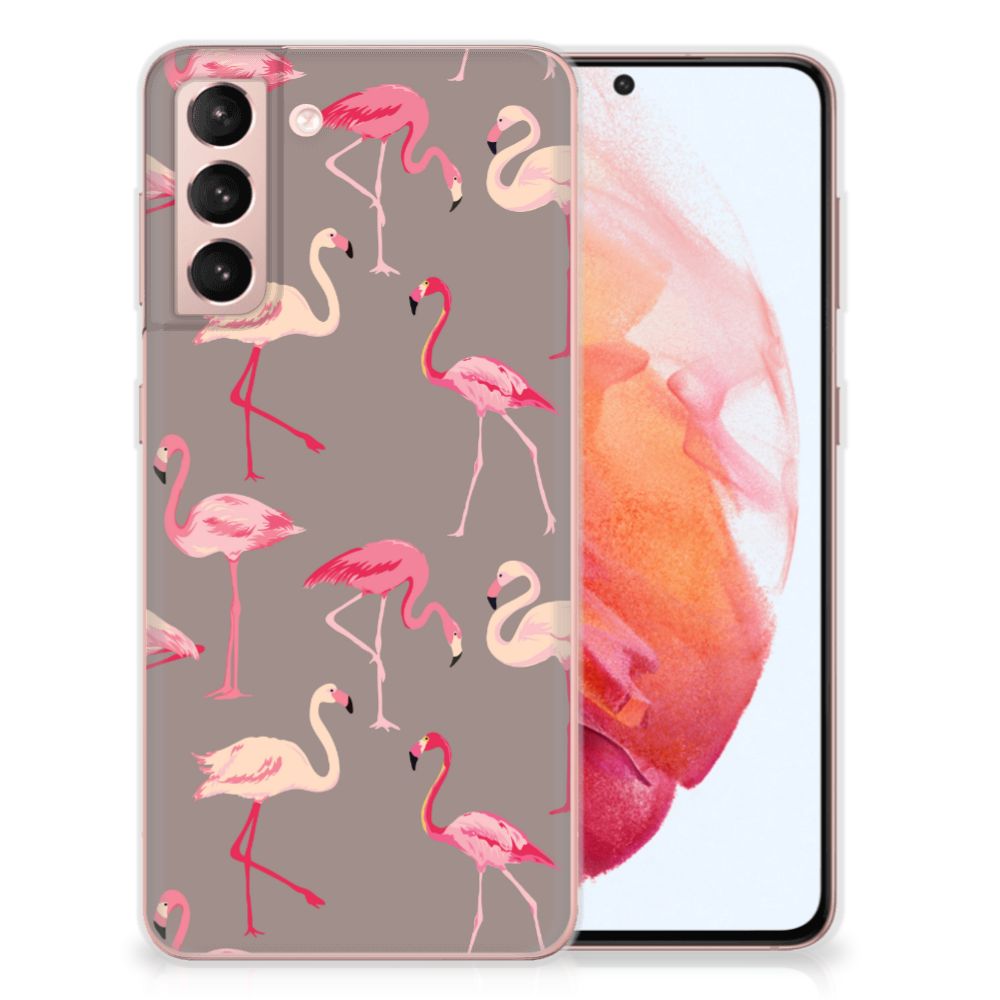 Samsung Galaxy S21 TPU Hoesje Flamingo