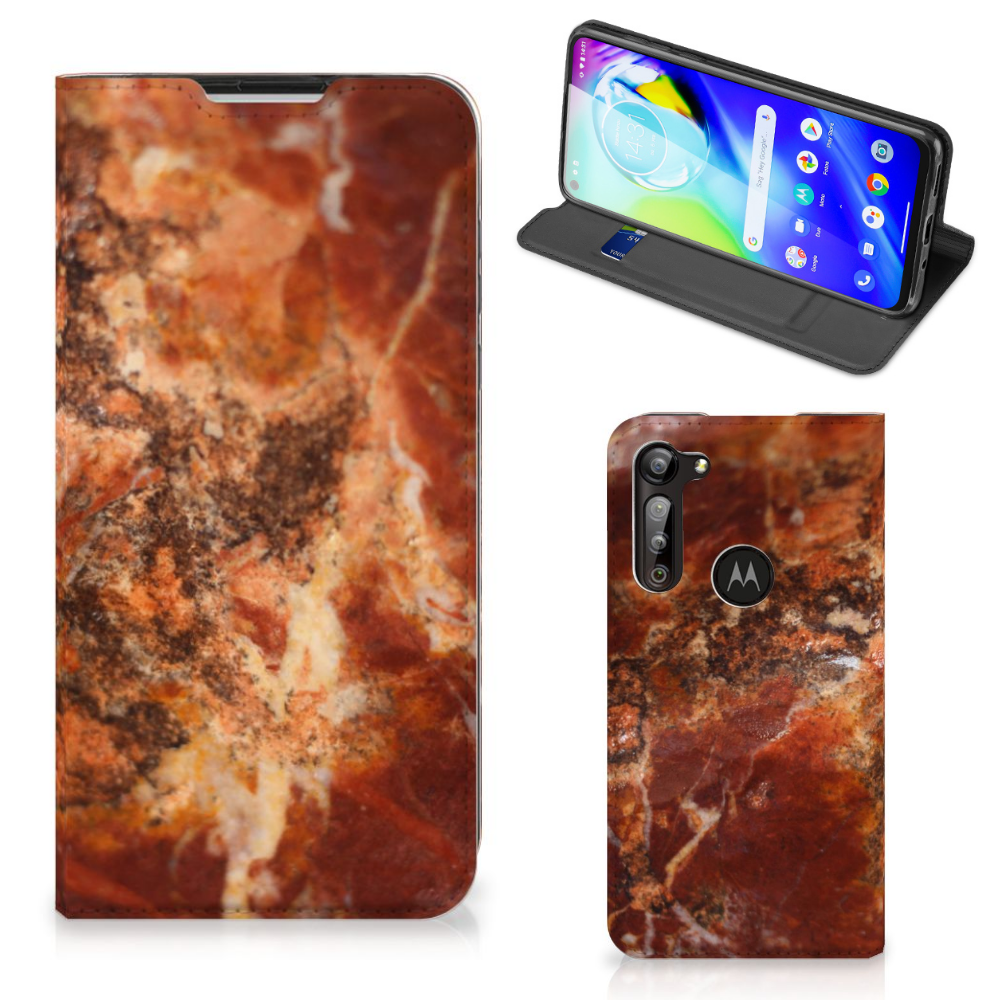 Motorola Moto G8 Power Standcase Marmer Bruin - B2C Telecom