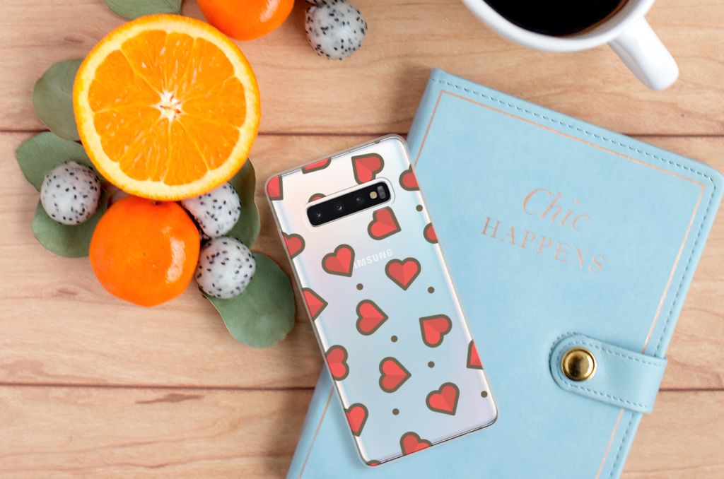 Samsung Galaxy S10 Plus TPU bumper Hearts