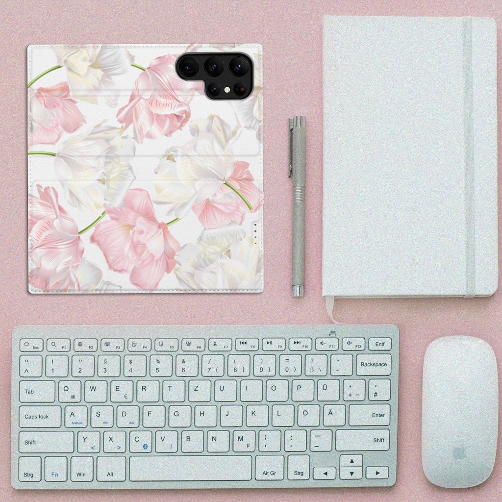 Samsung Galaxy S23 Ultra Smart Cover Lovely Flowers - B2C Telecom