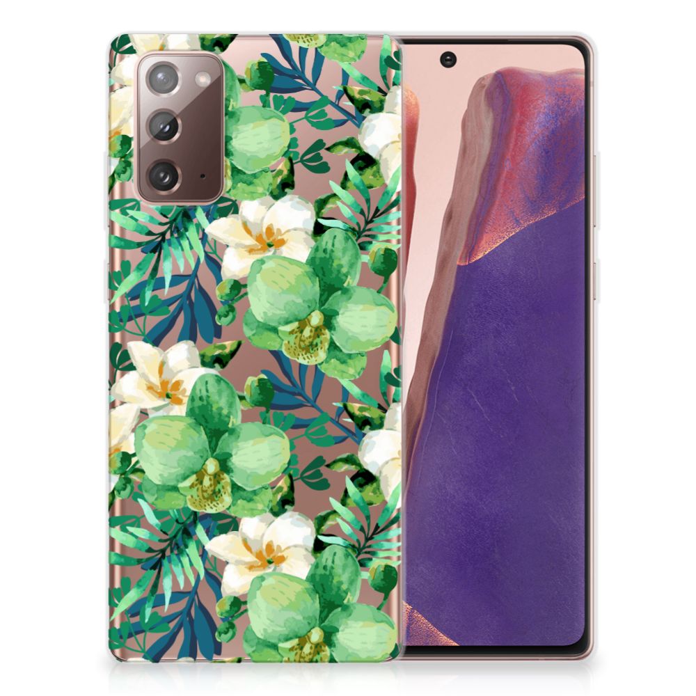 Samsung Note 20 TPU Case Orchidee Groen B2C Telecom