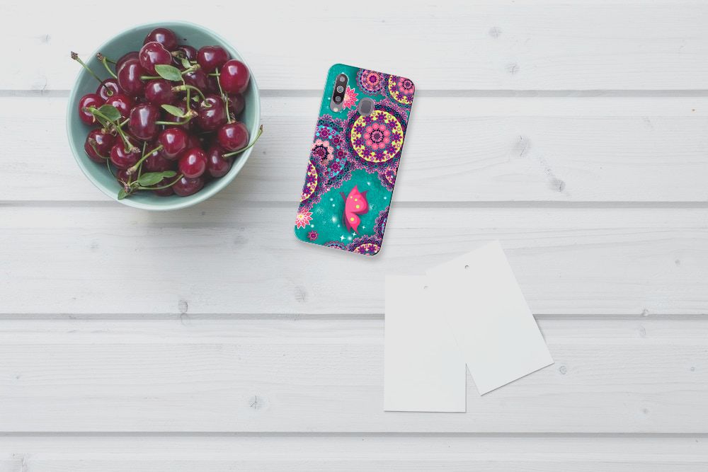 Samsung Galaxy M30 Hoesje maken Cirkels en Vlinders
