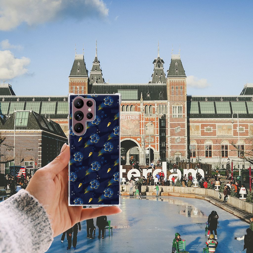 Doorzichtige Silicone Hoesje voor Samsung Galaxy S23 Ultra Voetbal B2C Telecom