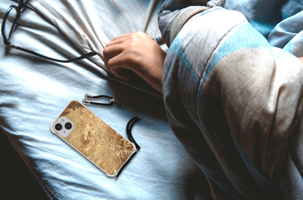 iPhone 14 Anti-Shock Hoesje Marmer Creme B2C Telecom
