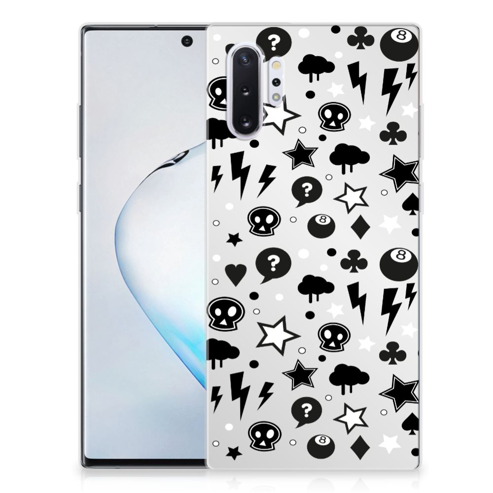 Silicone Back Case Samsung Galaxy Note 10 Plus Silver Punk
