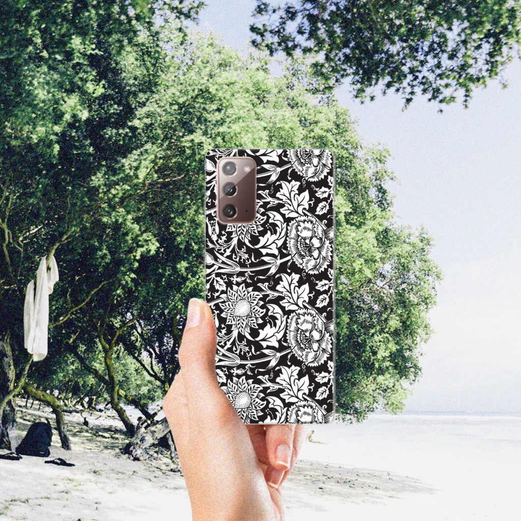 Samsung Note 20 TPU Case Black Flowers B2C Telecom