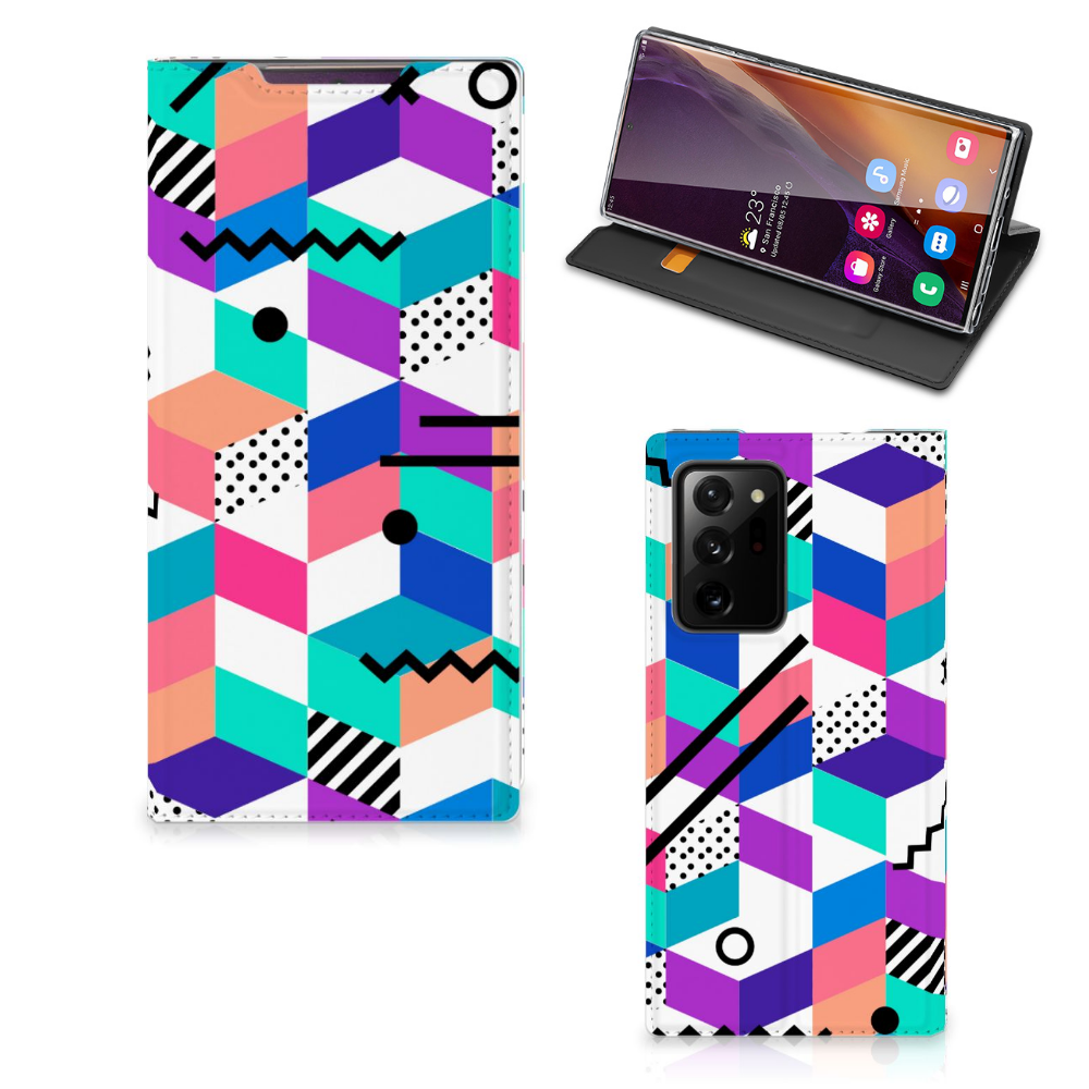 Samsung Galaxy Note 20 Ultra Stand Case Blokken Kleurrijk - B2C Telecom
