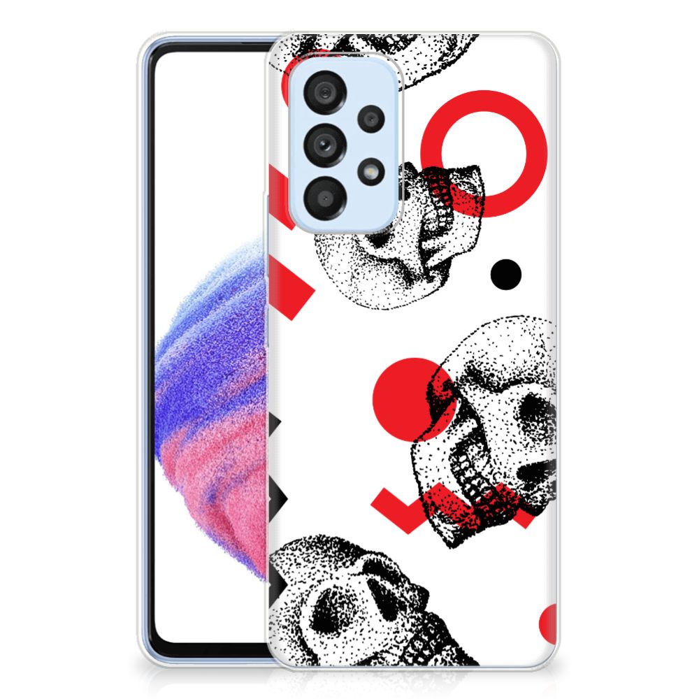 Silicone Back Case Samsung Galaxy A53 5G Skull Red B2C Telecom