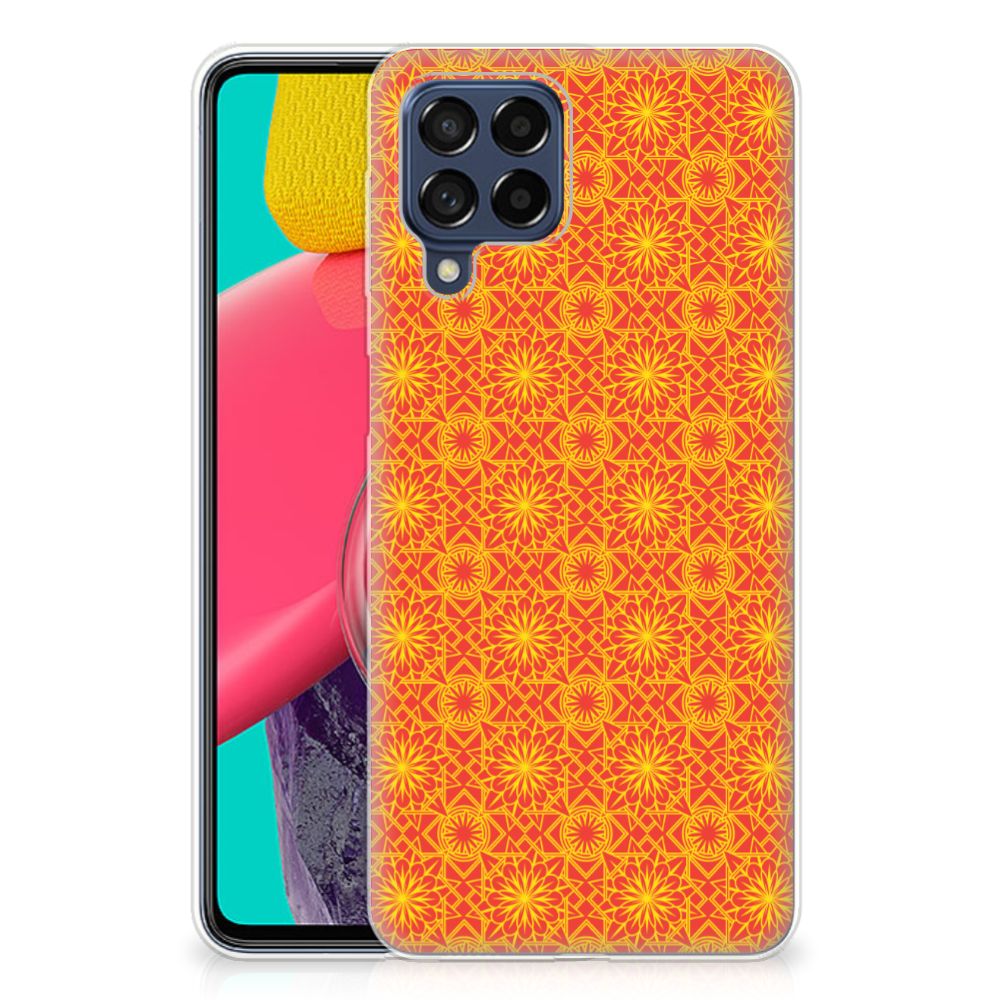 Samsung Galaxy M53 TPU bumper Batik Oranje B2C Telecom