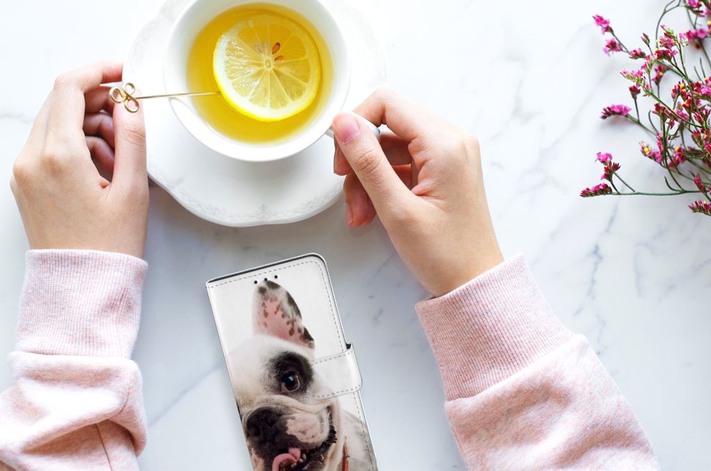 Huawei P40 Telefoonhoesje met Pasjes Franse Bulldog